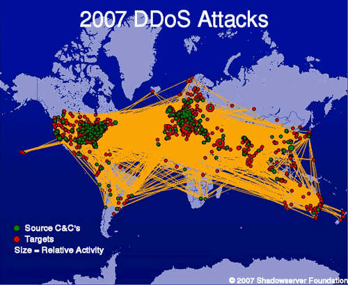 2007 DDoS Attack Map