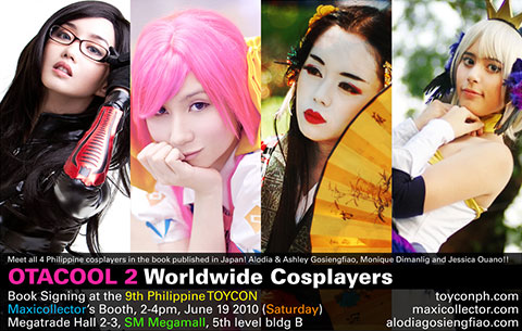 Filipina cosplayers Alodia Gosiengfiao, Ashley Gosiengfiao, Monique Dimanlig, and Jessica Ouano.