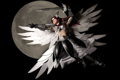 Filipina cosplayer Kristell Lim portrays Erza Scarlet from the hit anime series Fairy Tail.